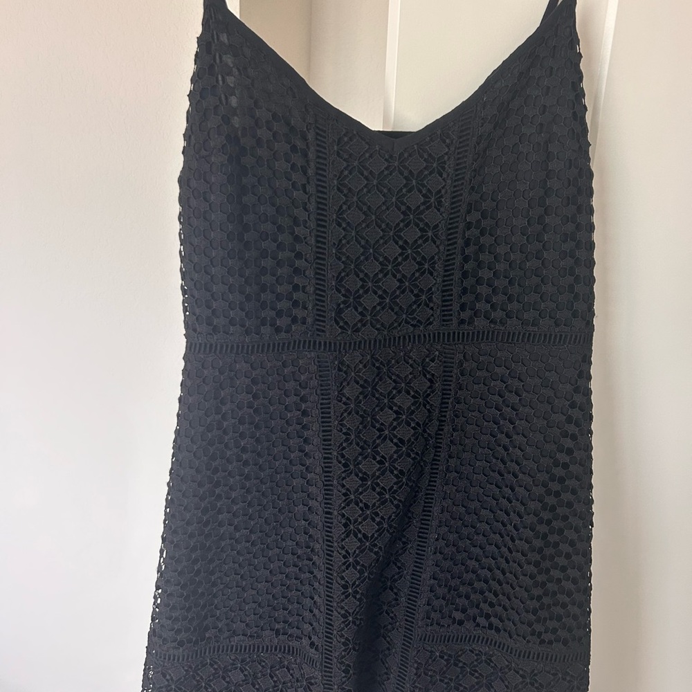 Abercrombie & Fitch Black Floral Lace Dress